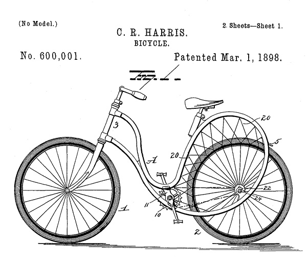 1898 patent for a bicycle