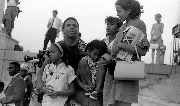 Andrew Young with His Family at Solidarity Day, 1968