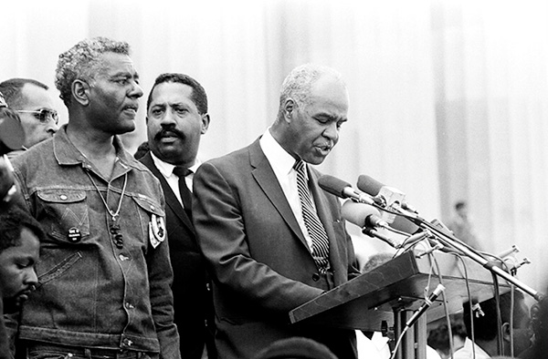 Roy Wilkins Speaking during Solidarity Day on the Steps of the Lincoln Memorial, 1968
