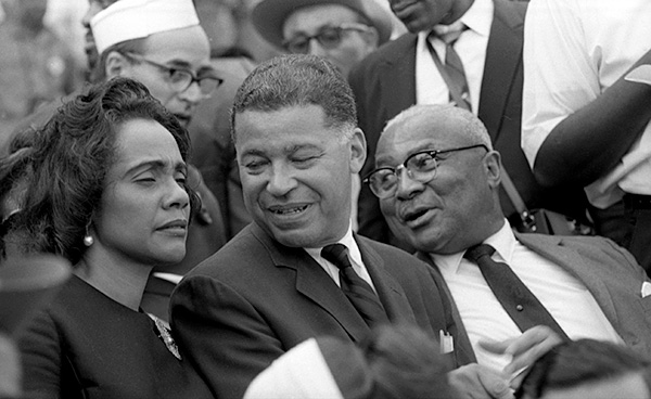 Coretta Scott King, Senator Brooke (MA), and Martin Luther King, Sr. at Solidarity Day, 1968