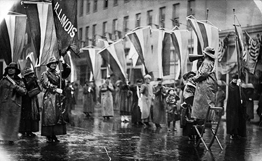Grand Picket at the White House the eve of President Woodrow Wilson’s second inauguration.