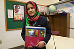 Roya Shams at Ashbury College in Ottawa, Ontario, Canada doing placement tests. She began classes on January 27, 2012.