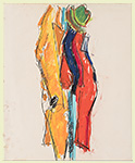 Untitled, 1965, Pastel and charcoal on paper, 17 x 14 inches