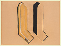 Untitled, 1973, Pastel, charcoal, and  pasted paper  on paper, 18 x 24 inches