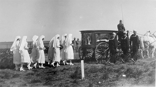 1921 funeral after the body of G.P Cather is returned to Bladen, Nebraska.