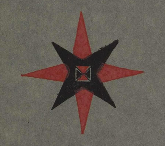 Members of the Friends’ War Victims’ Relief Committee were identified by this eight-pointed red and black star.
