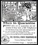 When in quarantine telephone advertisement.