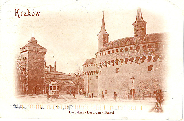 Kraków, postcard, front