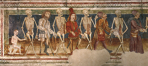The Dance of the Dead (detail)by John of Kastav, postcard, front
