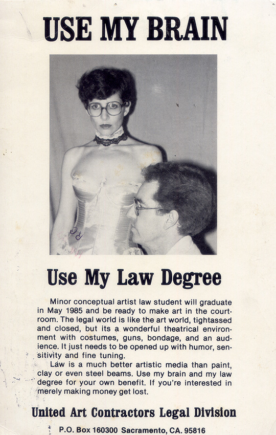 United Art Contractors Legal Division. Use My Brain Use My Law Degree, 1985