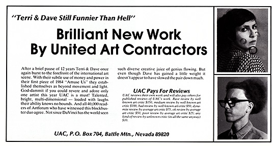 United Art Contractors. Brilliant New Work by United Art Contractors, 1984.