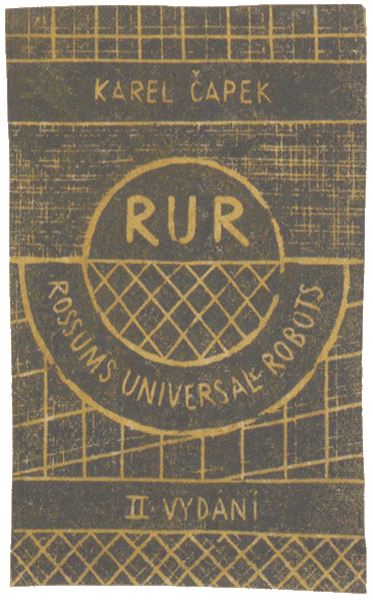Artist print of R.U.R cover, second edition variant, 1921
