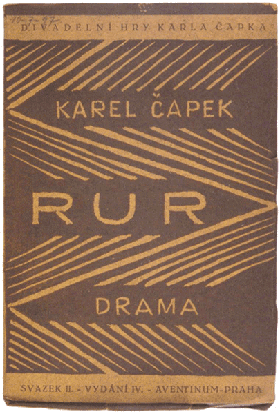 R.U.R. fourth edition cover, 1922