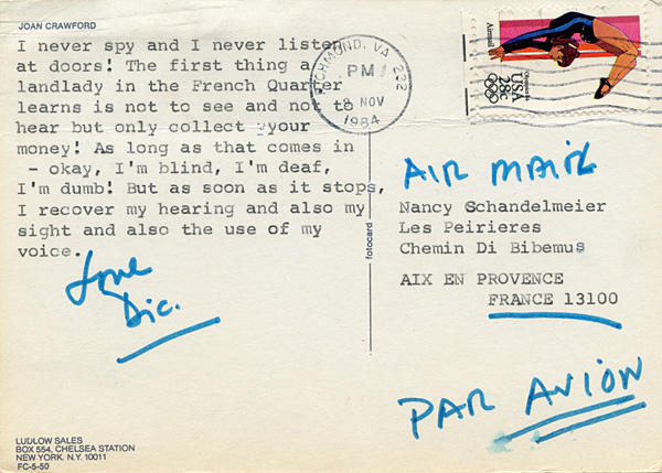 Richard Carlyon | Postcards to Aix #6 (back)