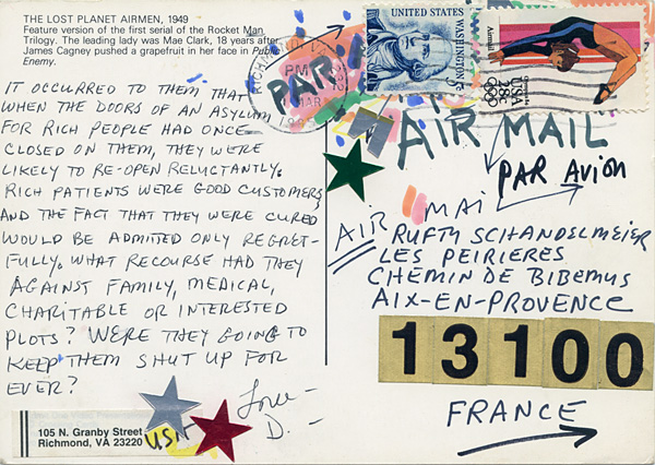 Richard Carlyon | Postcards to Aix #102 (back)