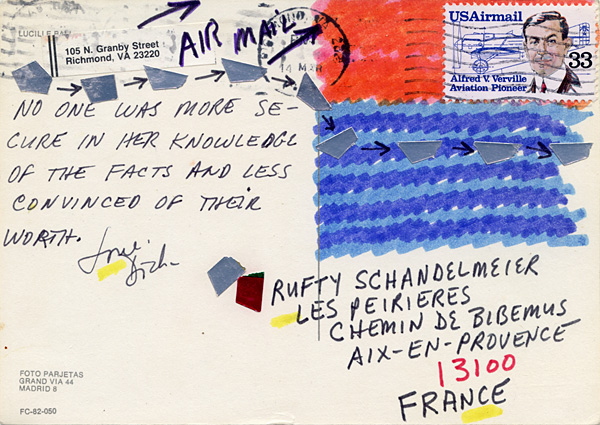 Richard Carlyon | Postcards to Aix #110 (back)