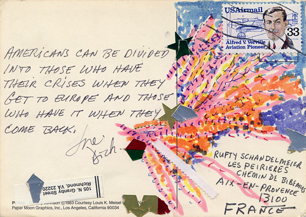 Richard Carlyon | Postcards to Aix #113 (back)