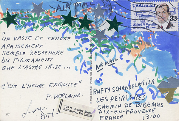 Richard Carlyon | Postcards to Aix #114 (back)