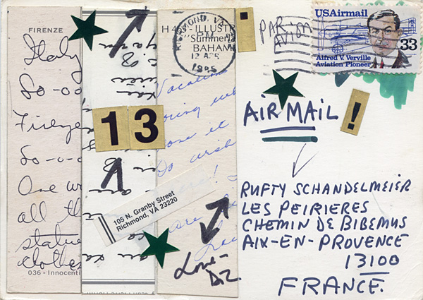 Richard Carlyon | Postcards to Aix #133 (back)