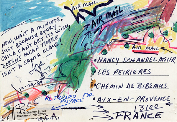 Richard Carlyon | Postcards to Aix Coda(back)