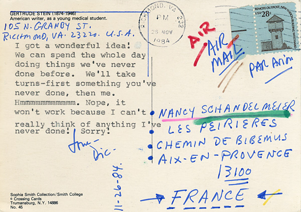 Richard Carlyon | Postcards to Aix #18 (back)