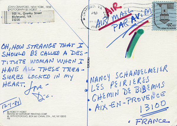 Richard Carlyon | Postcards to Aix #24 (back)
