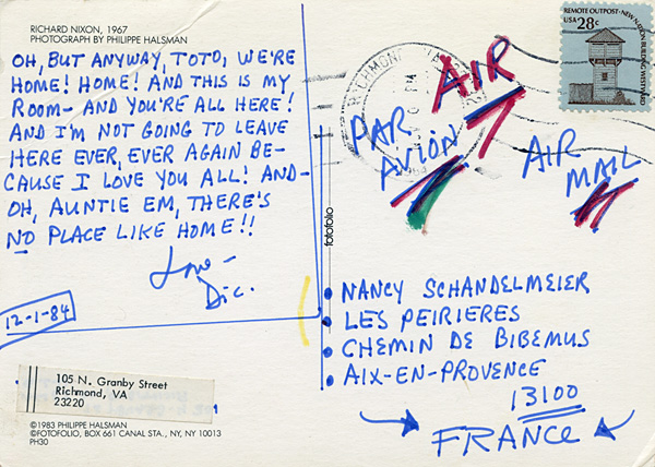 Richard Carlyon | Postcards to Aix #25 (back)