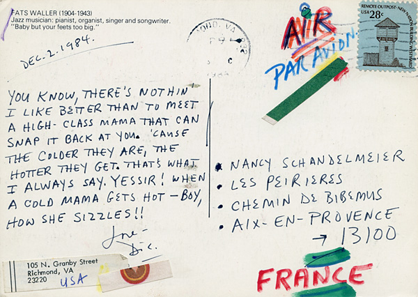 Richard Carlyon | Postcards to Aix #30 (back)
