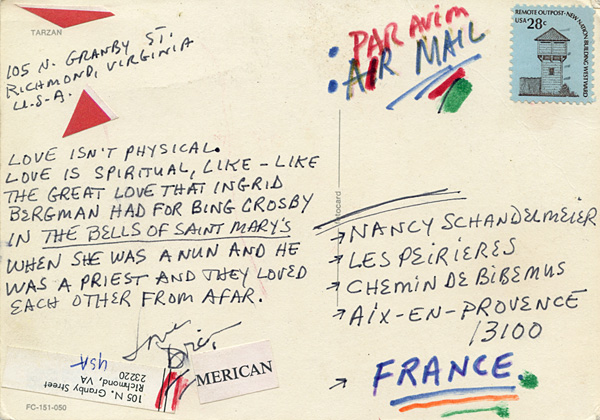 Richard Carlyon | Postcards to Aix #32 (back)