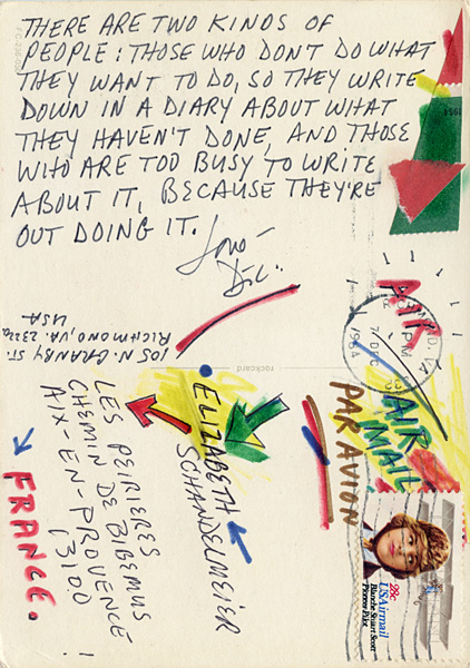 Richard Carlyon | Postcards to Aix #37 (back)