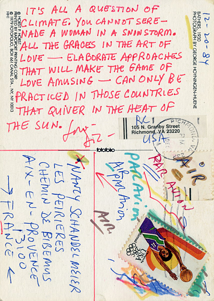 Richard Carlyon | Postcards to Aix #46 (back)