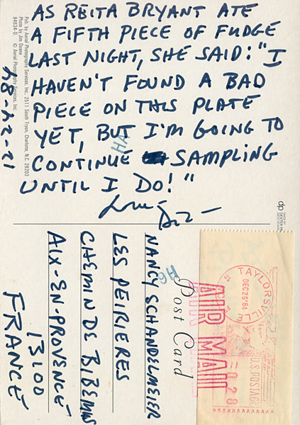 Richard Carlyon | Postcards to Aix #48 (back)