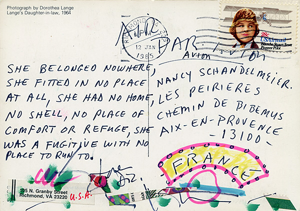 Richard Carlyon | Postcards to Aix #62 (back)