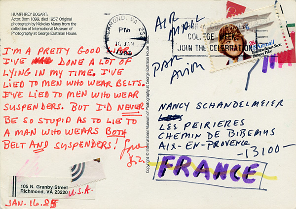 Richard Carlyon | Postcards to Aix #68 (back)