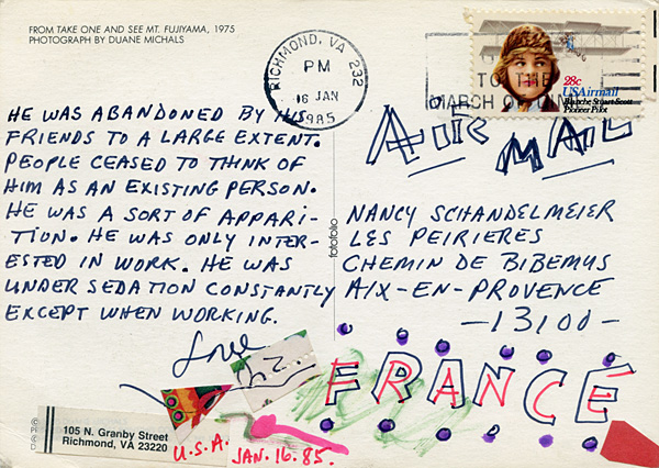 Richard Carlyon | Postcards to Aix #69 (back)