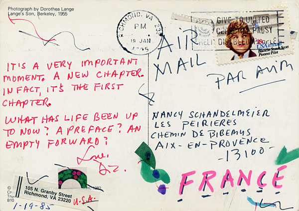 Richard Carlyon | Postcards to Aix #72 (back)