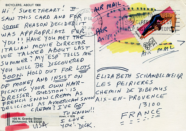 Richard Carlyon | Postcards to Aix #78 (back)