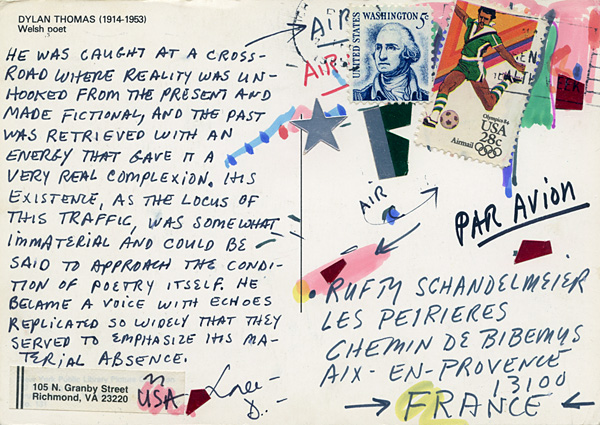 Richard Carlyon | Postcards to Aix #88 (back)