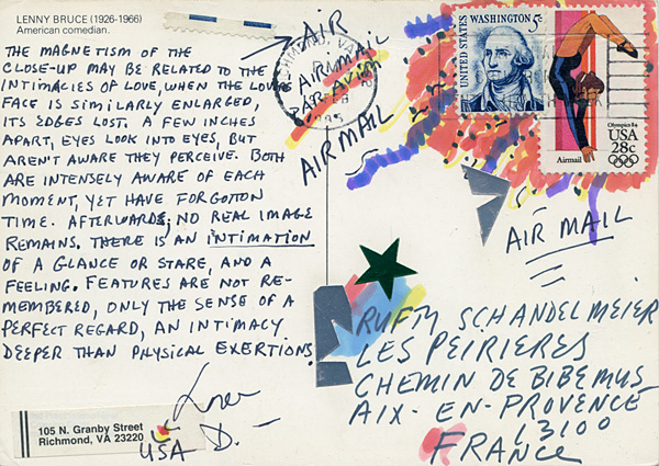 Richard Carlyon | Postcards to Aix #90 (back)