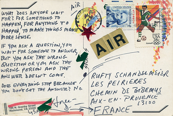 Richard Carlyon | Postcards to Aix #91 (back)