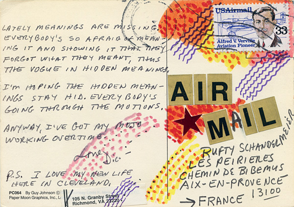 Richard Carlyon | Postcards to Aix #94 (back)