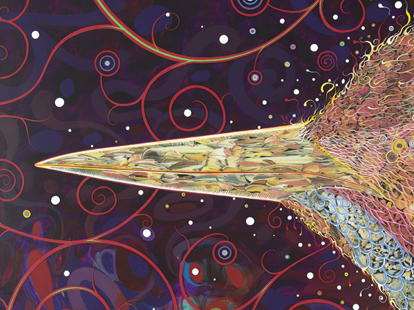 Fred Tomaselli | Woodpecker (detail)