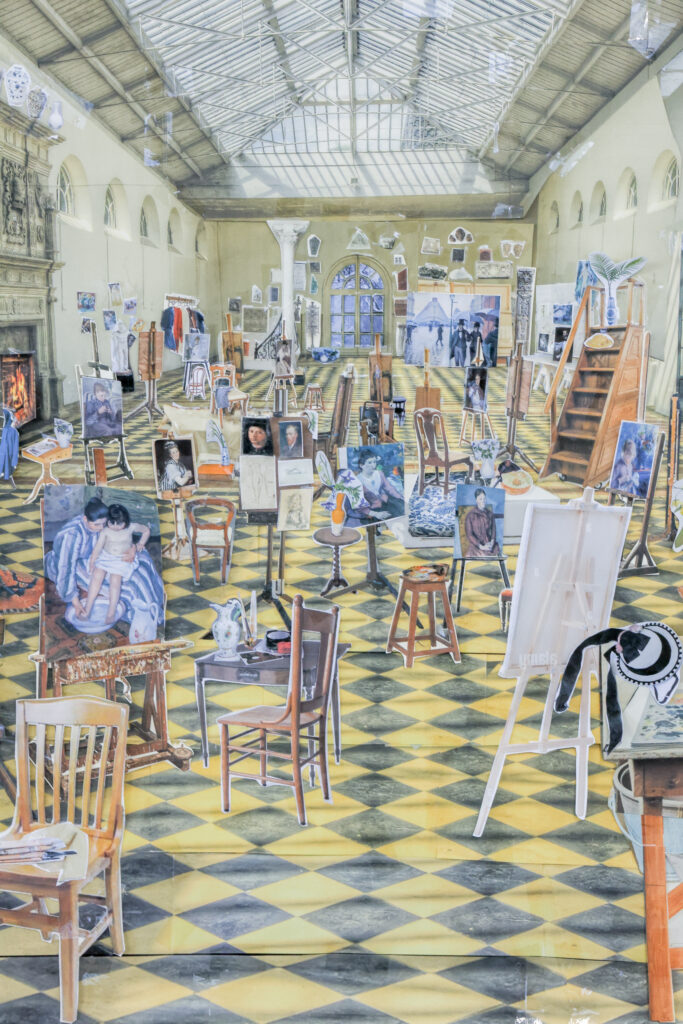 Preparatory collage for Gretchen Scherer's painting